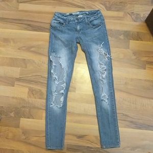 Juniors SZ 1 Mossimo Ripped Jeans Skinny